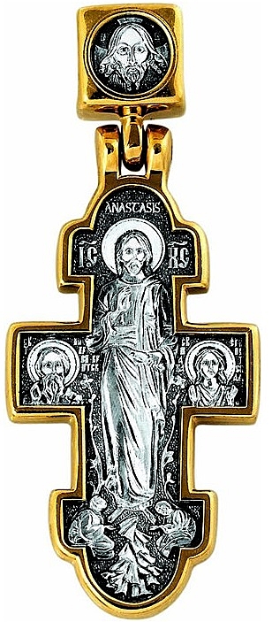 Крест «Явление Христа женам-мироносицам. Икона Божией Матери «Нечаянная Радость»