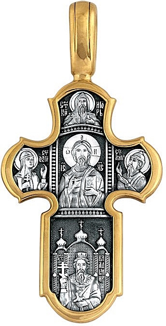 Крест «Господь Вседержитель. Икона Божией Матери «Нерушимая Стена»